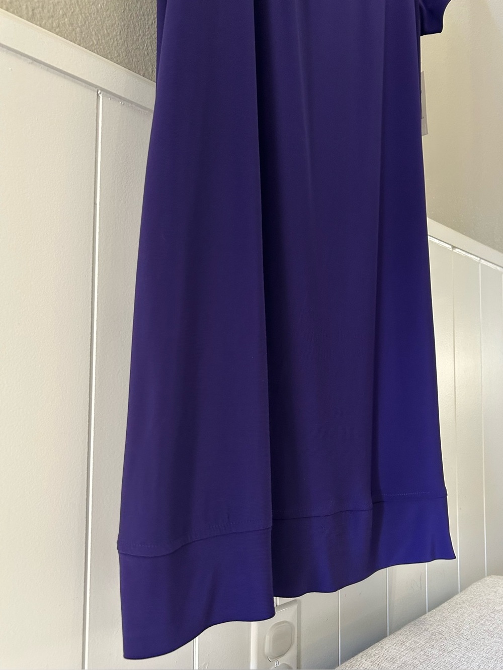 Brand New Royal Purple Ronni Nicole Colorful Stones Collar Short Sleeve Dress - Picture 4 of 7